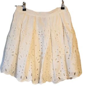 H&M Off White Eyelet Skirt 4
